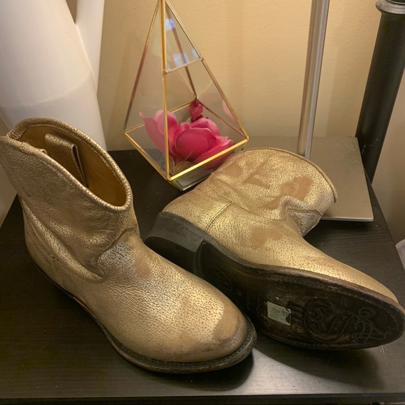ASH Gold tone cowboy boots - Picture 7 of 7